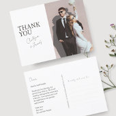 Carte Postale BLANCHE | Merci photo Mariage moderne