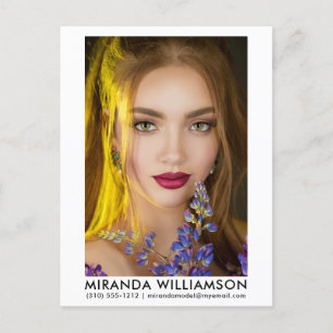 Carte postale blanche Model Actor 1 Photo Comp Car