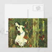 Carte Postale Blanche Neige Chassé Par Les Loups (Devant / Derrière)