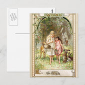 Carte Postale Blanche neige et rouge Rose par Hermann VogelEssay (Devant / Derrière)