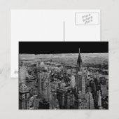 Carte postale blanche noire New York (Devant / Derrière)