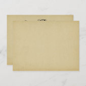 Carte postale blanche Parchemin Vintage Arrière -  (Devant / Derrière)