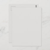 Carte postale blanche platine personnalisée (Devant / Derrière)
