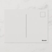 Carte postale blanche platine personnalisée (Dos)