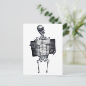 Carte postale blanche Skeleton Chest Xray (Debout devant)