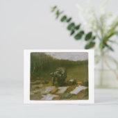 Carte Postale Blanchiment d'une femme paysanne, Vincent van Gogh (Debout devant)