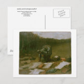 Carte Postale Blanchiment d'une femme paysanne, Vincent van Gogh (Devant / Derrière)