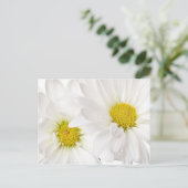 Carte Postale Blancs - Modèle Fleur de marguerite Customisé (Debout devant)