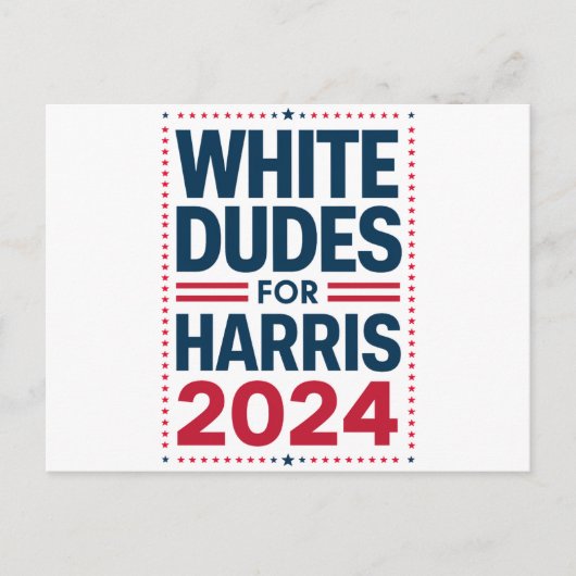 Carte Postale Blancs Pour Harris-2024 (Devant)