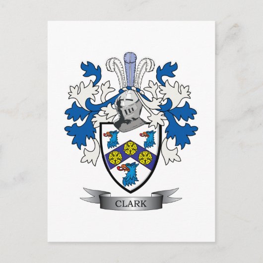 Carte Postale Blason de Clark (Devant)