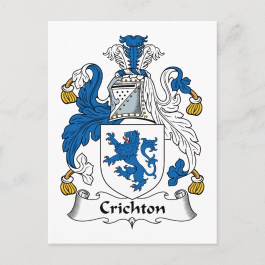 Carte Postale Blason de famille Crichton (Devant)