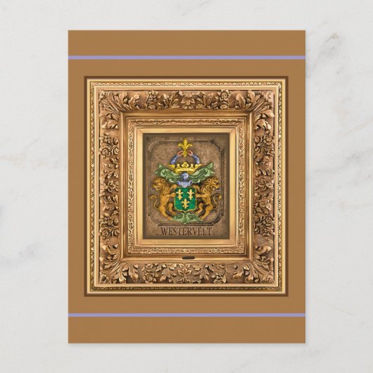Carte Postale Blason de Famille Dutch Van Westervelt (Devant)