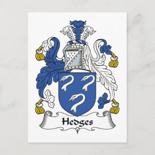 Carte Postale Blason de famille Hedges