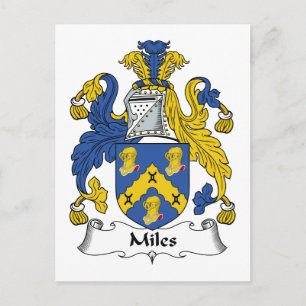 Carte Postale Blason de famille Miles