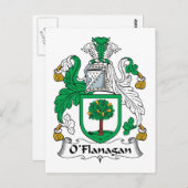 Carte Postale Blason de famille O'Flanagan (Devant / Derrière)