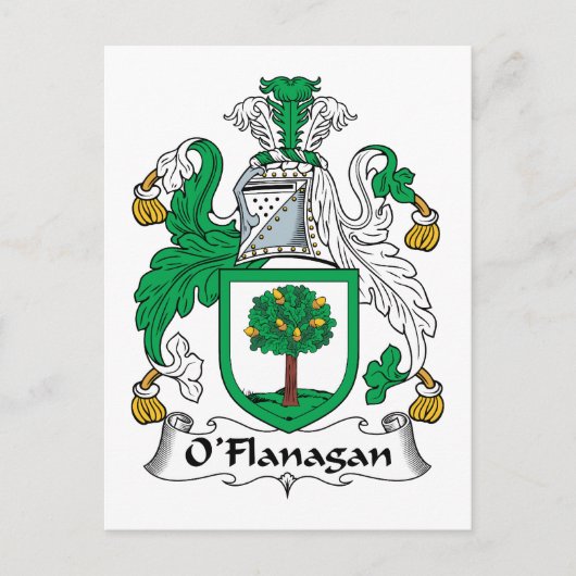 Carte Postale Blason de famille O'Flanagan (Devant)