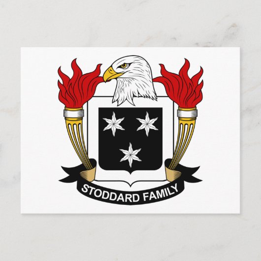 Carte Postale Blason de famille Stoddard (Devant)