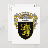 Carte Postale Blason de Griffin (Mantelé) (Devant / Derrière)