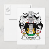 Carte Postale Blason de la famille Camara (Devant / Derrière)