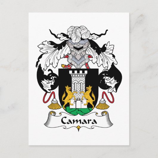 Carte Postale Blason de la famille Camara (Devant)