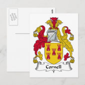 Carte Postale Blason de la famille Cornell (Devant / Derrière)