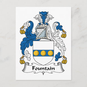 Carte Postale Blason de la famille Fountain