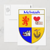 Carte Postale Blason de la famille McIntosh (Devant / Derrière)