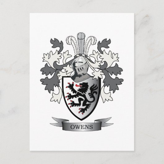 Carte Postale Blason de la famille Owens (Devant)