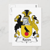 Carte Postale Blason de la famille Raven (Devant / Derrière)