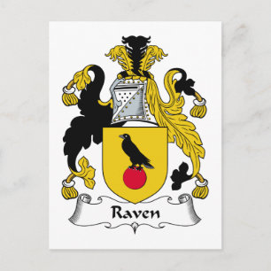 Carte Postale Blason de la famille Raven