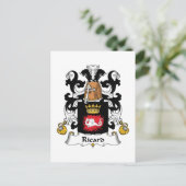 Carte Postale Blason de la famille Ricard (Debout devant)