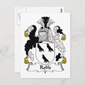 Carte Postale Blason de la famille Rolfe (Devant / Derrière)