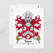 Carte Postale Blason de la famille Tudor (Devant / Derrière)