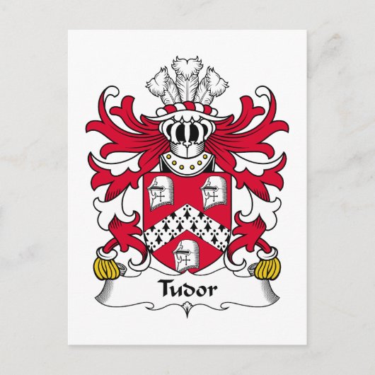 Carte Postale Blason de la famille Tudor (Devant)