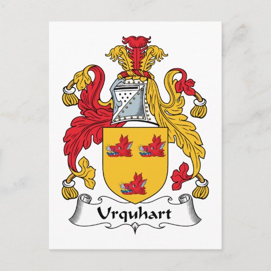 Carte Postale Blason de la famille Urquhart (Devant)