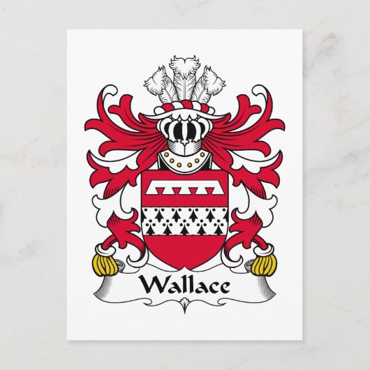 Carte Postale Blason de la famille Wallace (Devant)