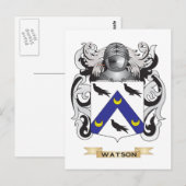 Carte Postale Blason de la famille Watson (Armoiries) (Devant / Derrière)
