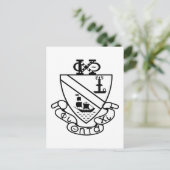 Carte Postale Blason de Phi Chi Theta | N&B (Debout devant)