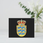 Carte Postale blason du Danemark (Debout devant)