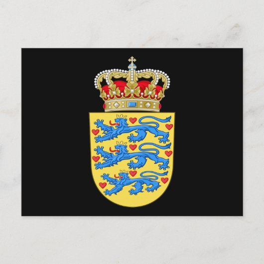 Carte Postale blason du Danemark (Devant)
