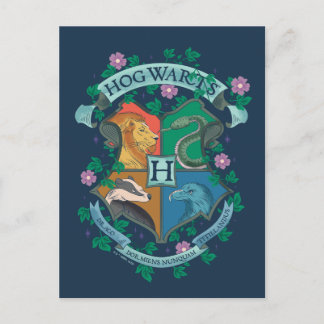 Carte Postale Blason floral HOGWARTS™