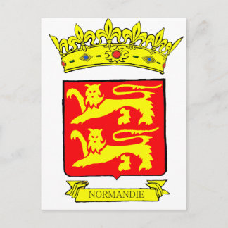 CARTE POSTALE BLASON NORMANDIE