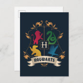 Carte Postale Blason orné de la maison HOGWARTS™ (Devant / Derrière)