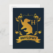 Carte Postale Blason orné de la maison HUFFLEPUFF™ (Devant / Derrière)