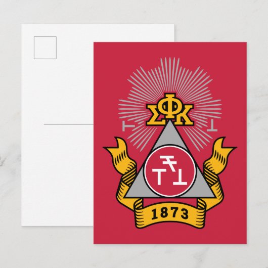 Carte Postale Blason Phi Sigma Kappa (Devant / Derrière)