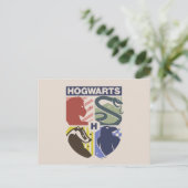 Carte Postale Blason timbré vintage HOGWARTS™ (Debout devant)