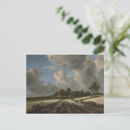 Carte Postale Blé Fields par Jacob van Ruisdael Art Imprimer (Debout devant)