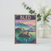 Carte Postale Bled Slovenia vintage (Debout devant)