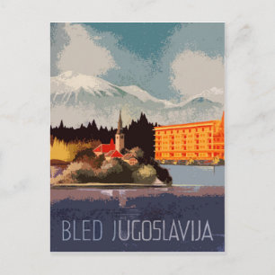 Carte Postale Bled, Yougoslavie, Croatie, voyage vintage