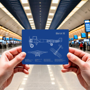 Carte Postale Bleriot XI - Plan de dessin du plan d'avion AD